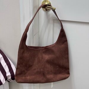 Suede Brown Women's Shoulder Bag